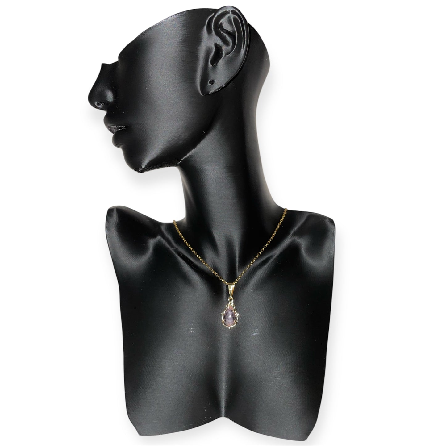 Pembe Zirkon Gold Kolye